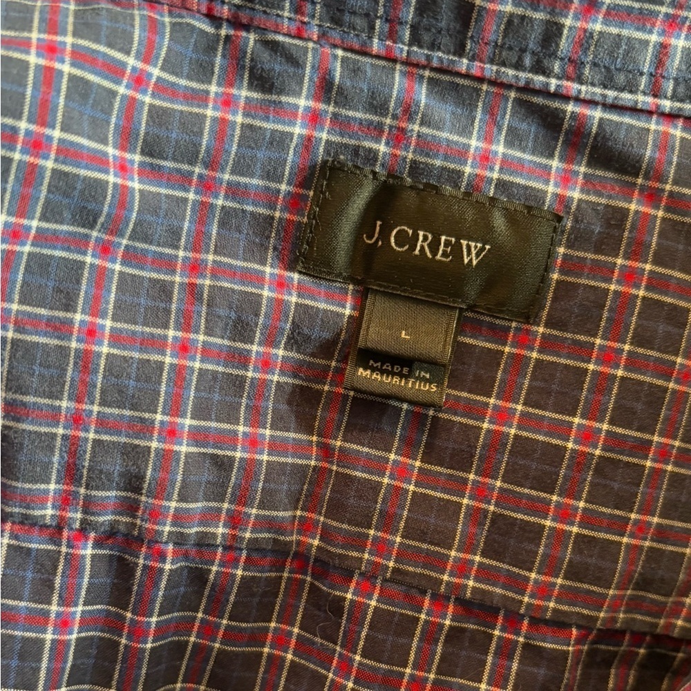 J. Crew Classic Button-Down Shirt Men's Large Multi Plaid 100% Cotton. - Picture 9 of 10